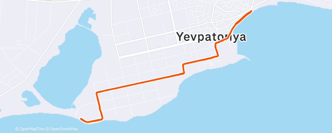 Map of the activity, Полуденный забег