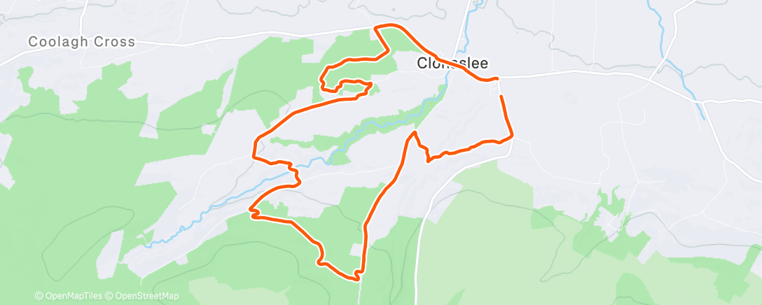 Map of the activity, Laois Hospice charity run