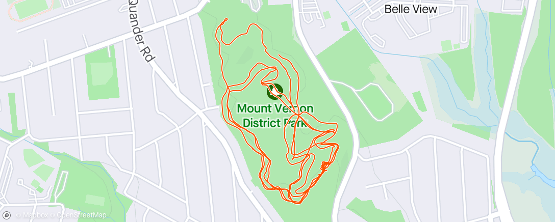 Map of the activity, Mount Vernon District Park