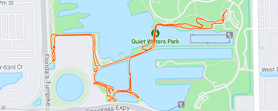 Map of the activity, Quiet Waters Sunday Ride