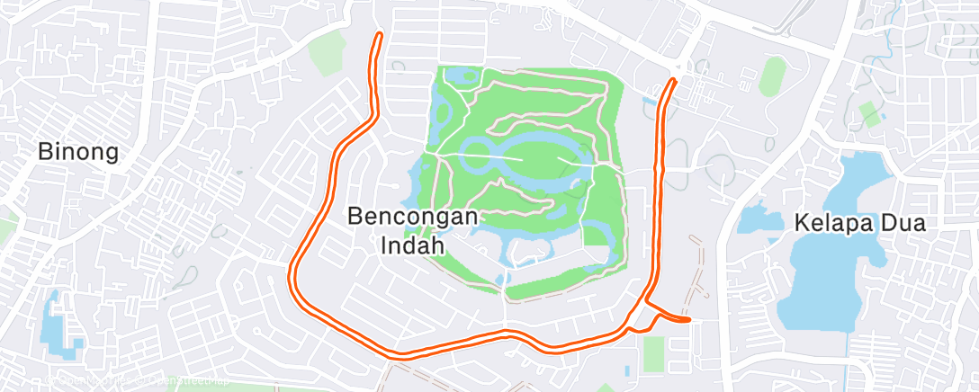 Map of the activity, Morning Run