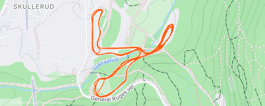 Map of the activity, Afternoon Nordic Ski