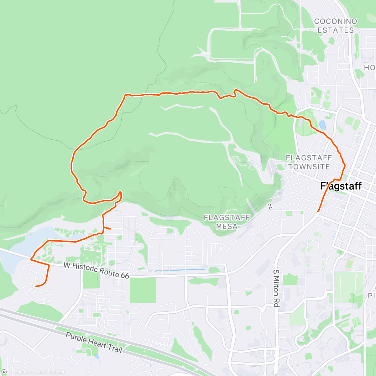 Map of the activity, Run to coffee