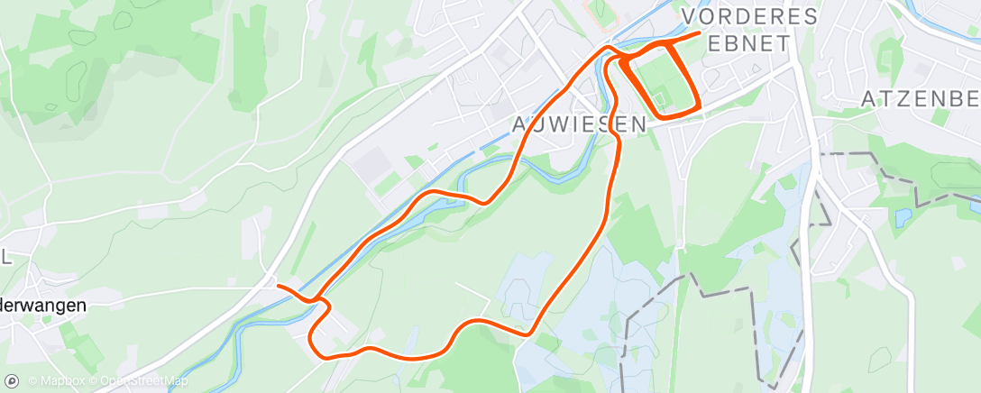 Map of the activity, Lauf am Morgen