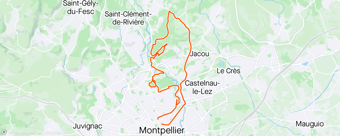 Map of the activity, Sortie gravel le matin