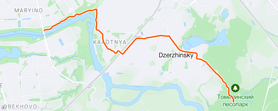 Map of the activity, Kinomap - orbitrek - 40 min