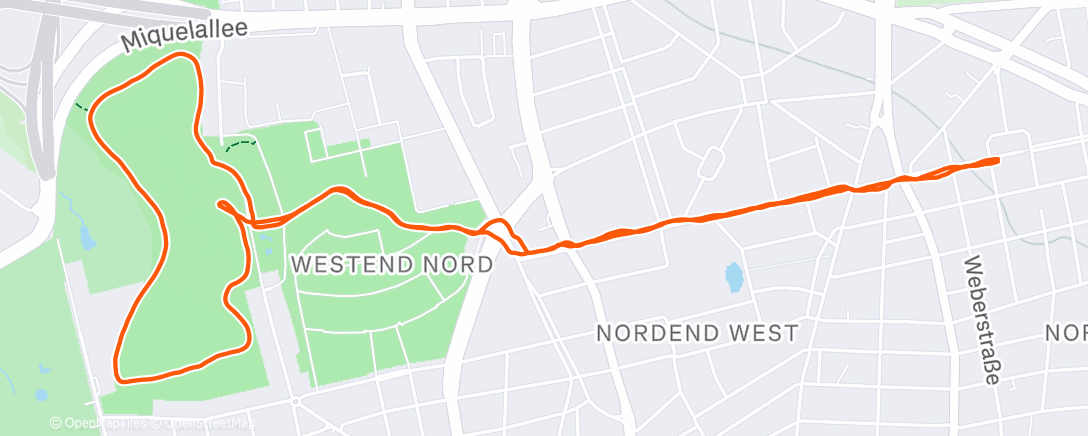 Map of the activity, Morning Run