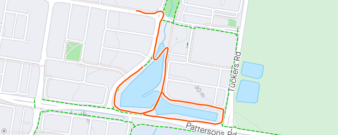 Map of the activity, Morning Run