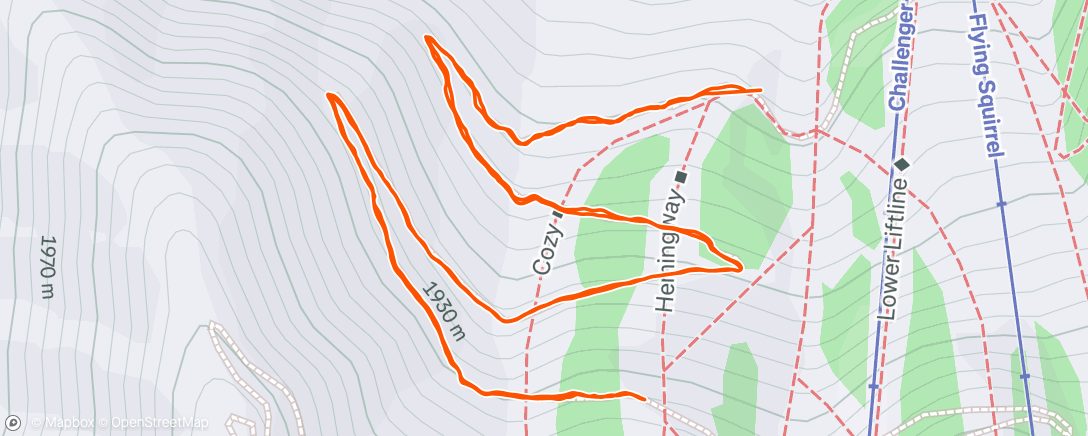 Map of the activity, Morning Hike