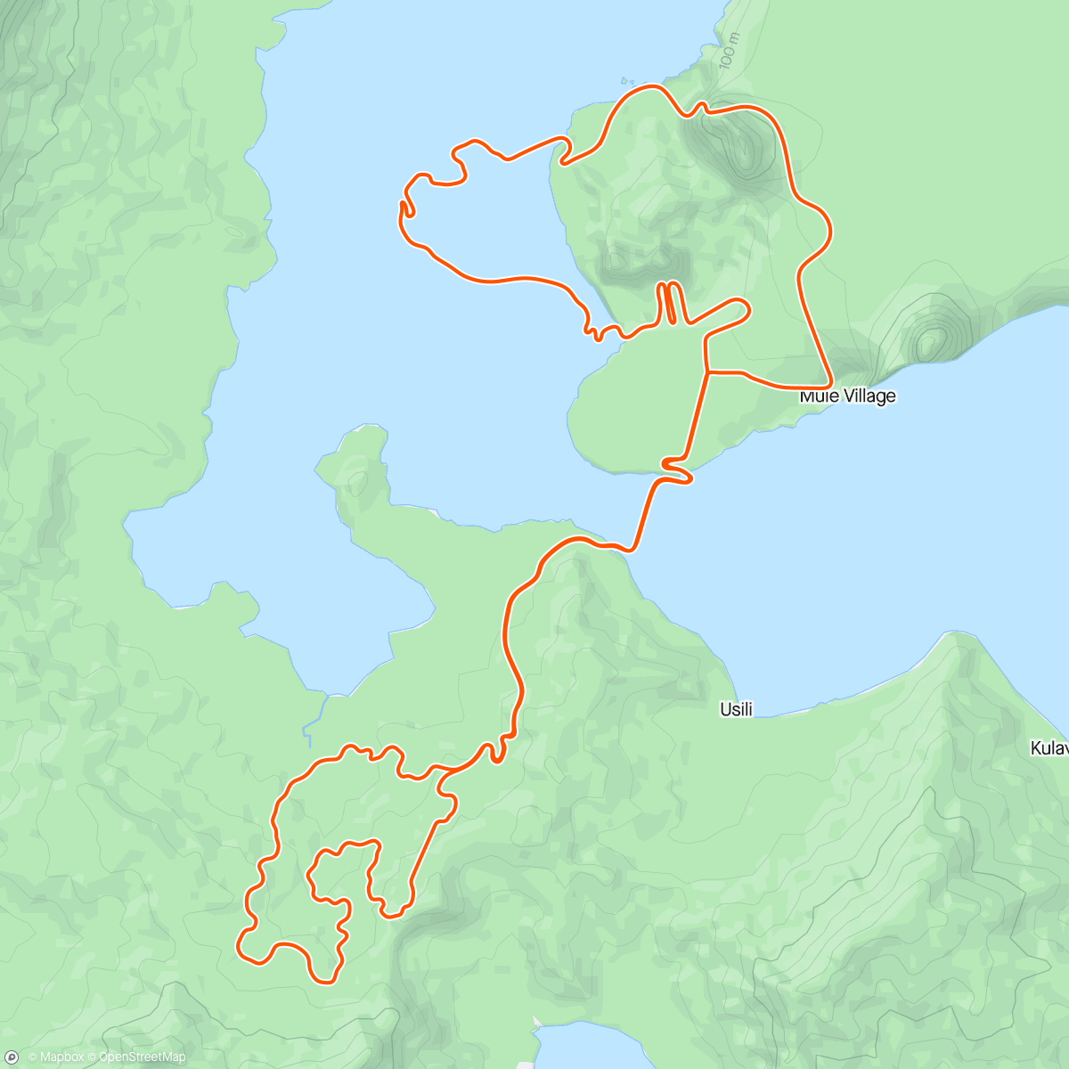Карта физической активности (Zwift - Road to Ruins in Watopia)