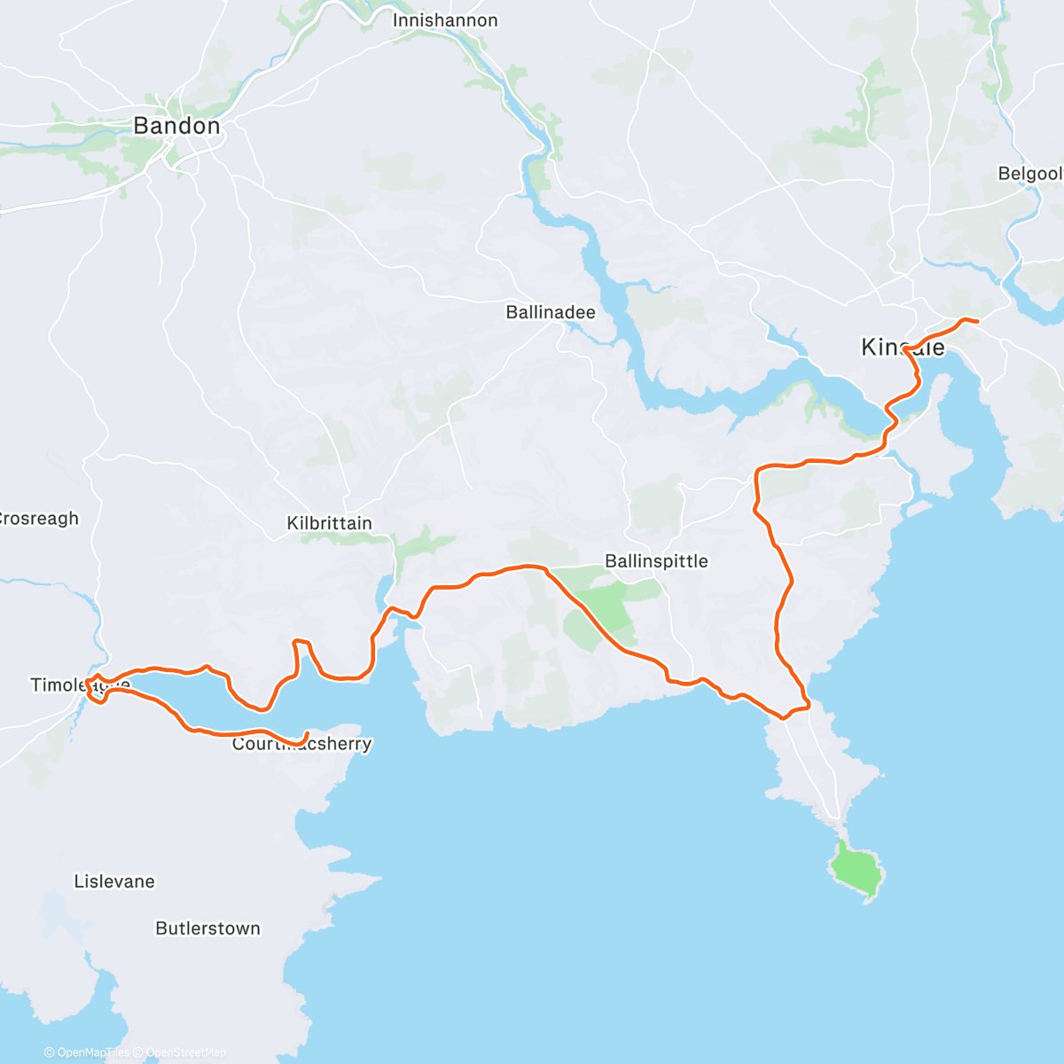 Map of the activity, ROUVY - Kinsale | Courtmacsherry | Ireland