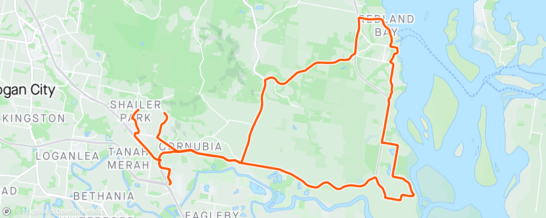 Map of the activity, Easter ride