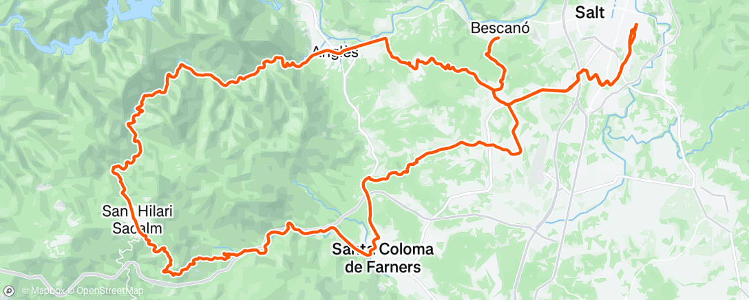 Map of the activity, A change of scenery for my least favorite workout