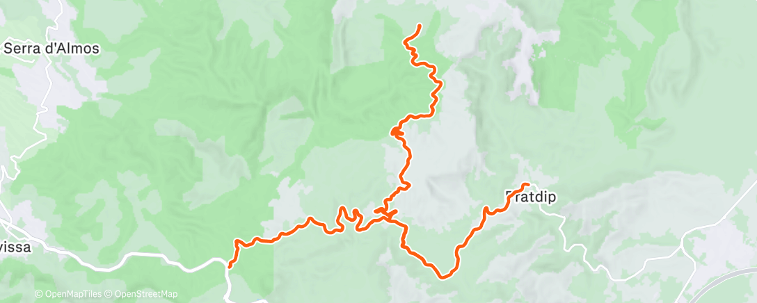 Map of the activity, Afternoon Ride