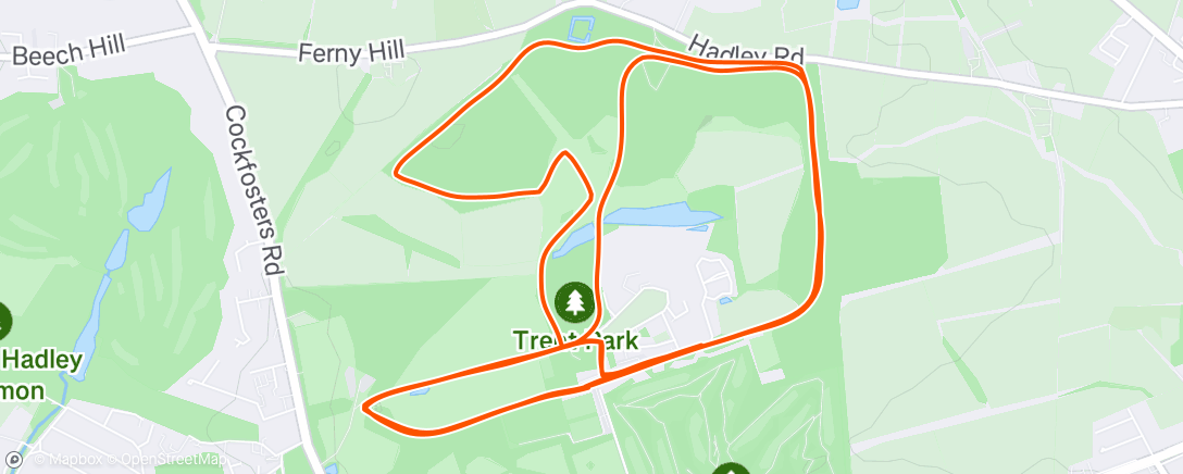 Map of the activity, Afternoon Run