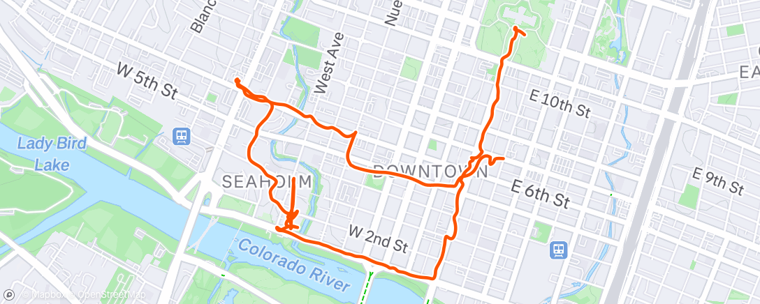 Map of the activity, Morning Hike