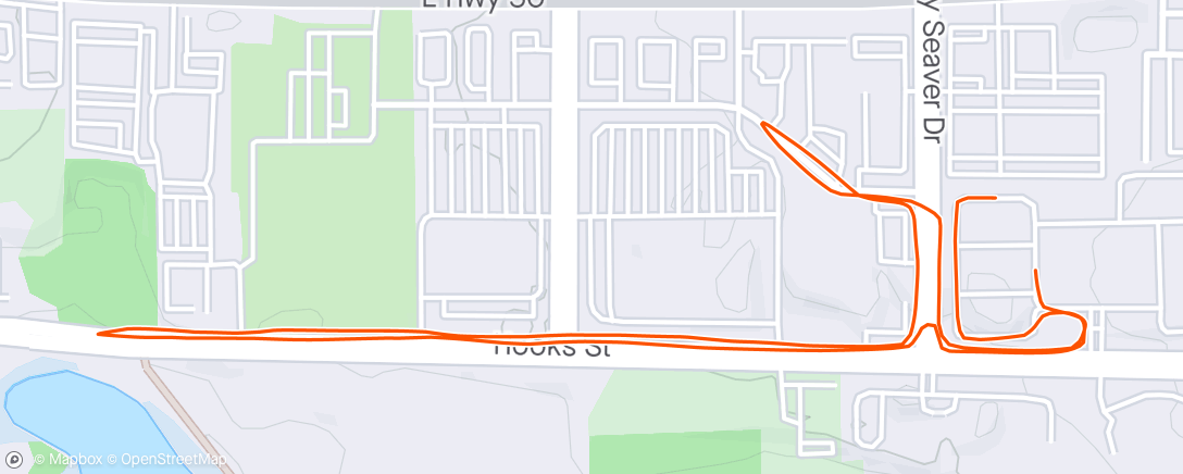 Map of the activity, Florida post work Run with Dalas