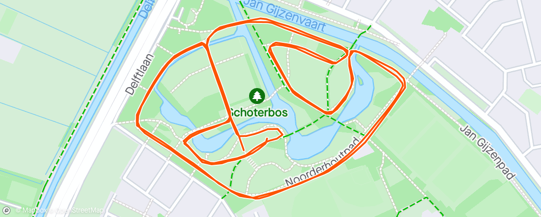 Map of the activity, Schoterbos Park Run