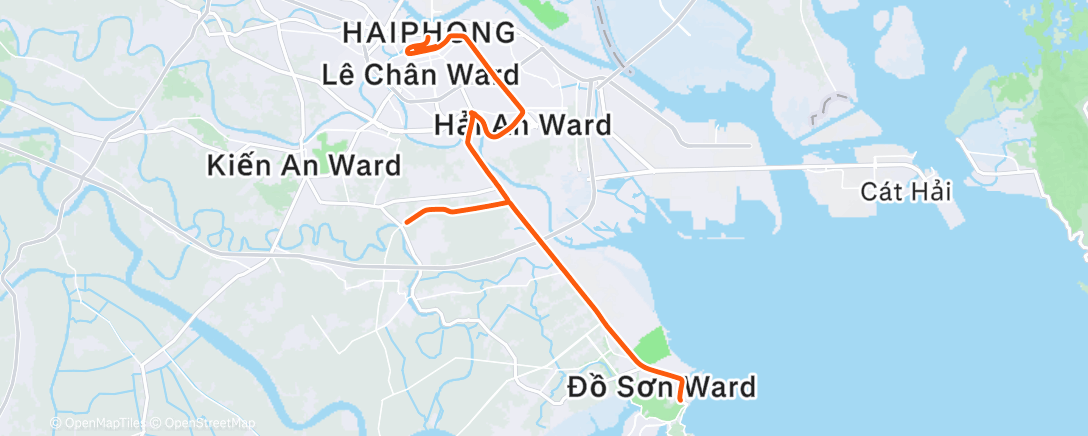 Map of the activity, VNExpress Marathon Hải Phòng 2025