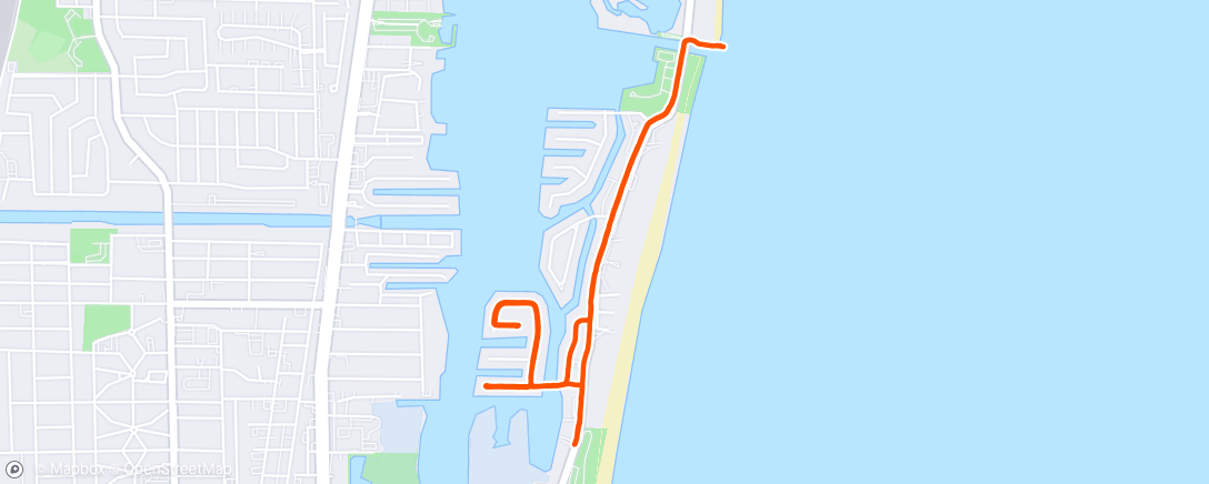 Map of the activity, Morning Beach Walk