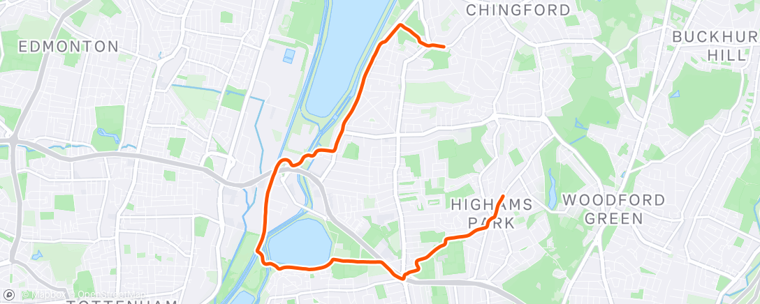 Map of the activity, Lunch Run