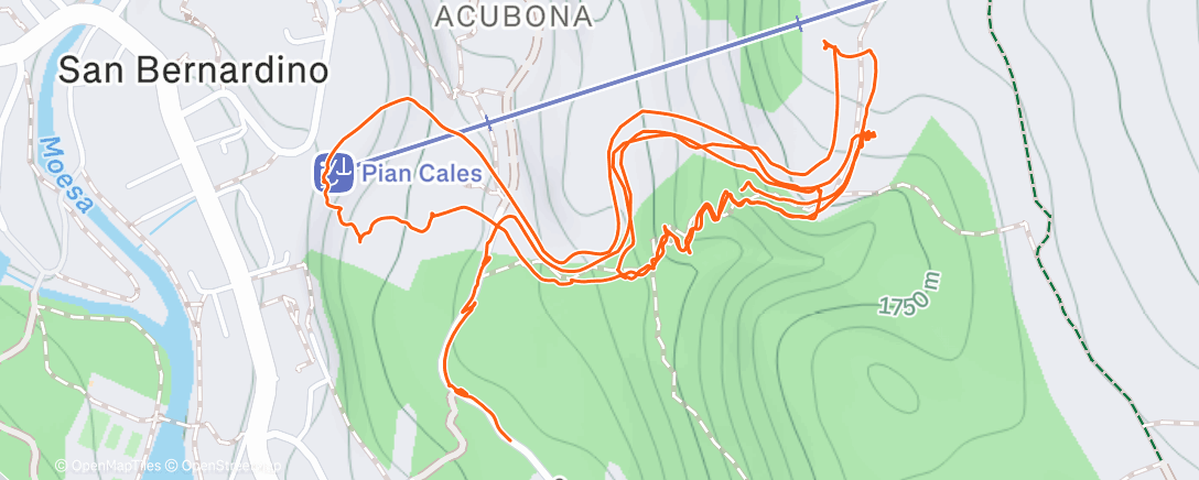 Карта физической активности (Tourenskilauf am Nachmittag)