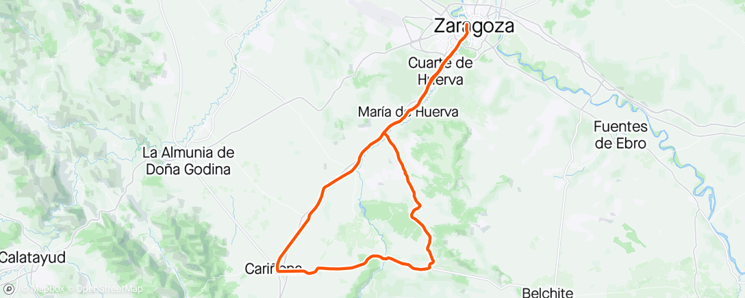 Map of the activity, Botorrita..jaulin.. fuendetodos.. Villanueva...santa barbara... cariñena... Zaragoza