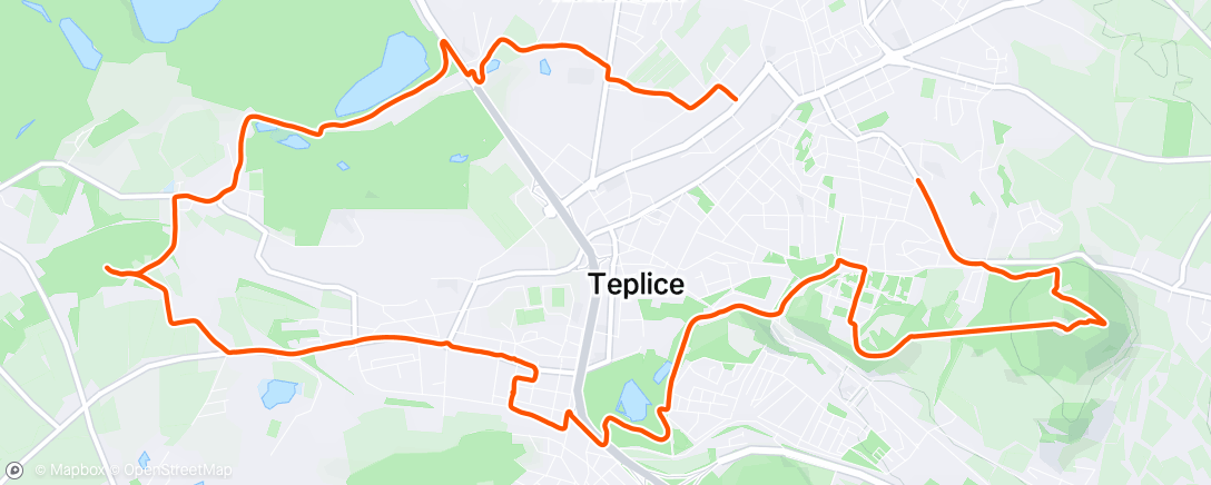 Map of the activity, Afternoon Mountain Bike Ride