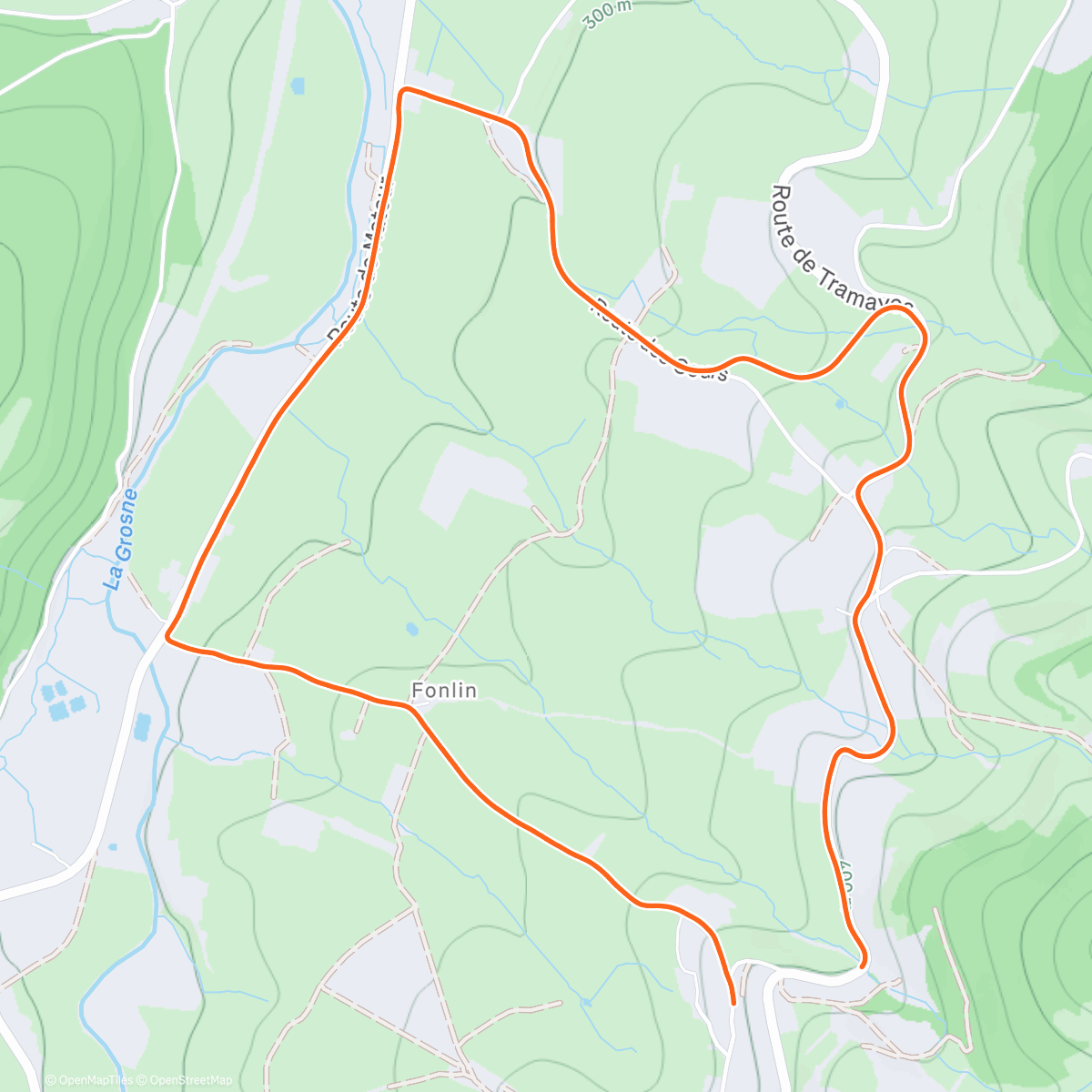 Карта физической активности (Course à pied 🏃🏻· Hors objectif 🥱 · 194 BPM 😱)