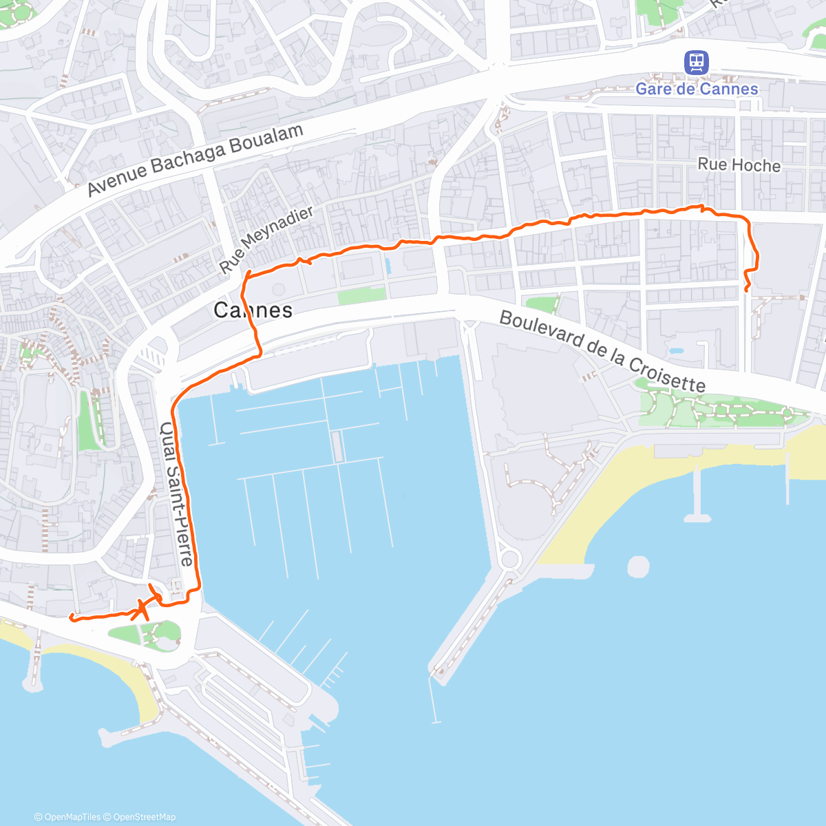 Map of the activity, Marche de nuit