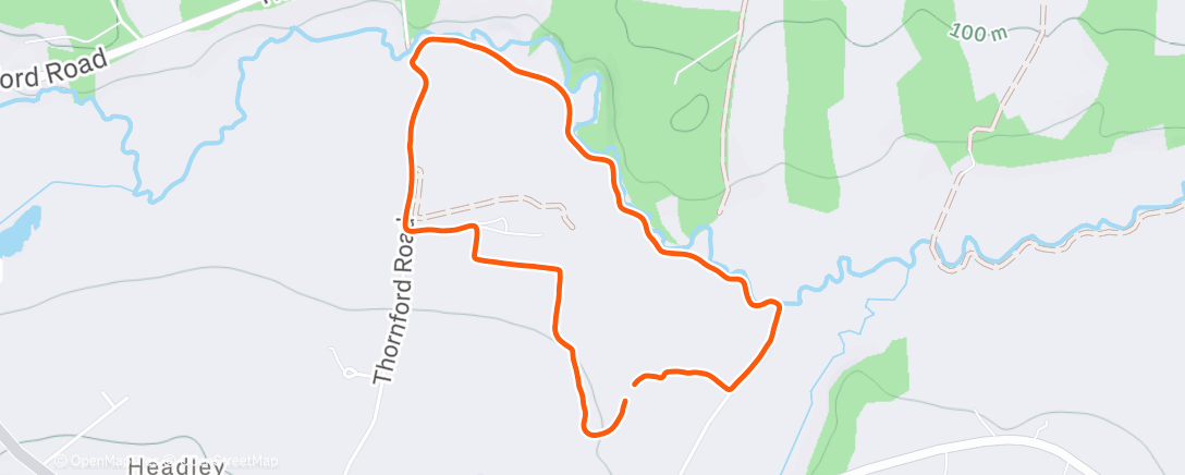 Map of the activity, Morning Run