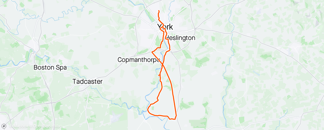 Map of the activity, Yorky canter, entered the 2.45 novice race, bout right. Beer at the Greyhound in Riccall, afternoon tea at Naburn Marina, lovely