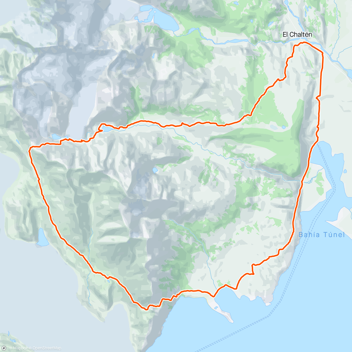 Map of the activity, Huemul Circuit mixed gender FKT