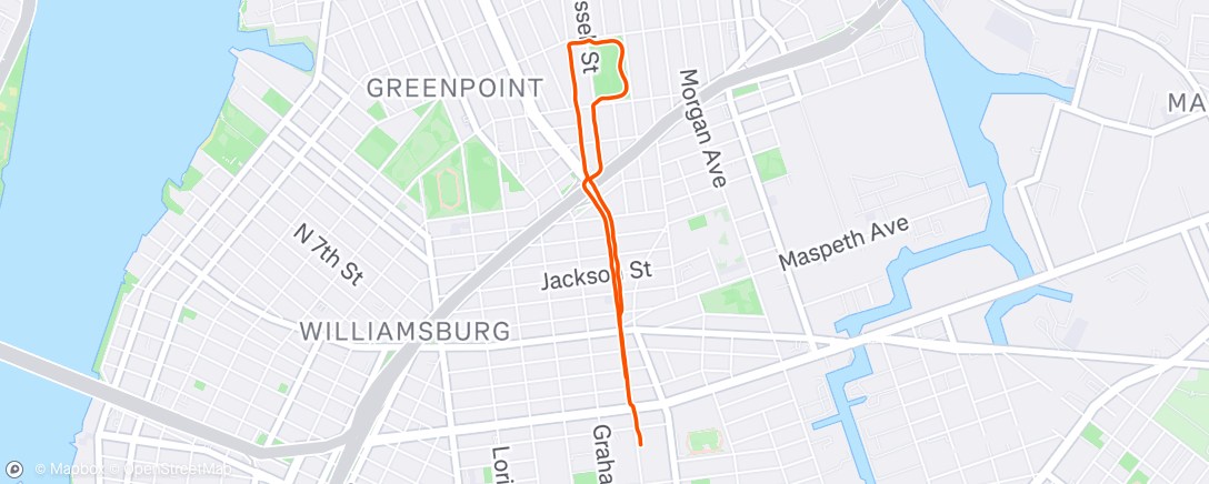 Map of the activity, Morning Run
