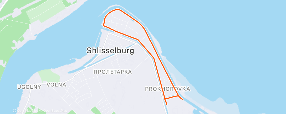 Map of the activity, Afternoon Run