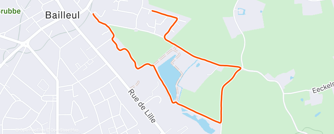 Map of the activity, Marche dans l'après-midi