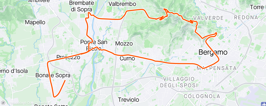 Map of the activity, Città alta