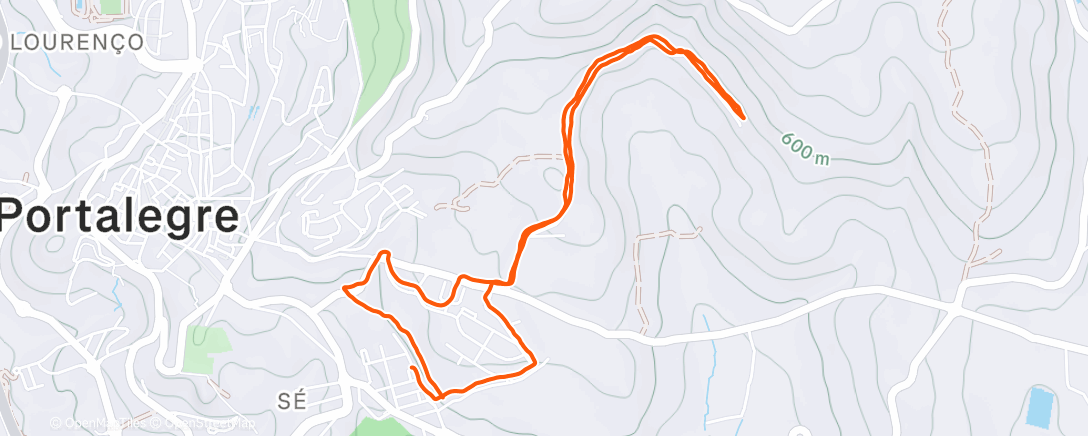 Map of the activity, Corrida matinal