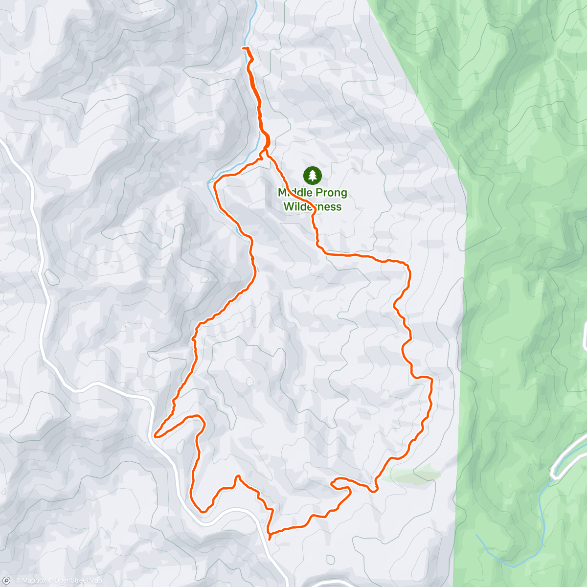 Map of the activity, Haywood & Buckeye Gap Fitness with Uzi🥾