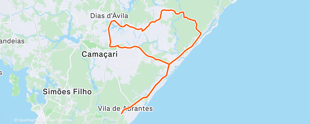 Map of the activity, Pedalada matinal