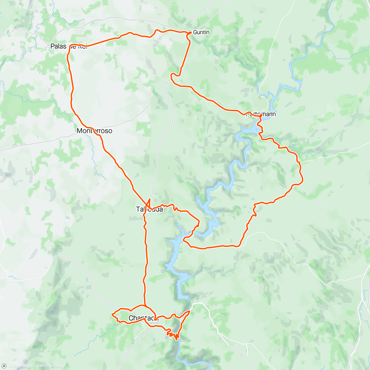 Map of the activity, O Gran Camiño stage 2