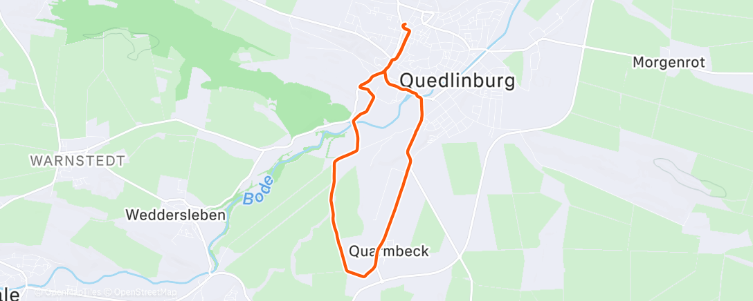 Map of the activity, Lunch Run