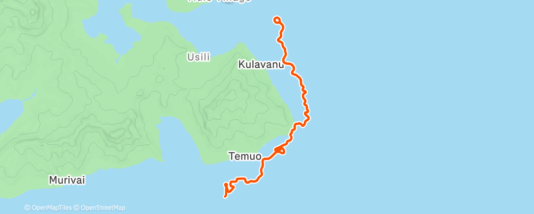 Карта физической активности (Zwift - Southern Coast Cruise)