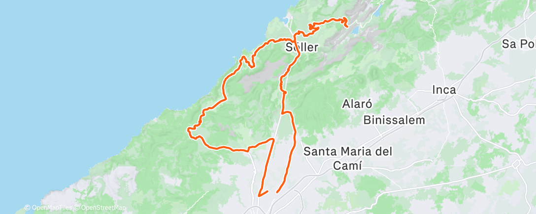 Mappa dell'attività Andar en bicicleta