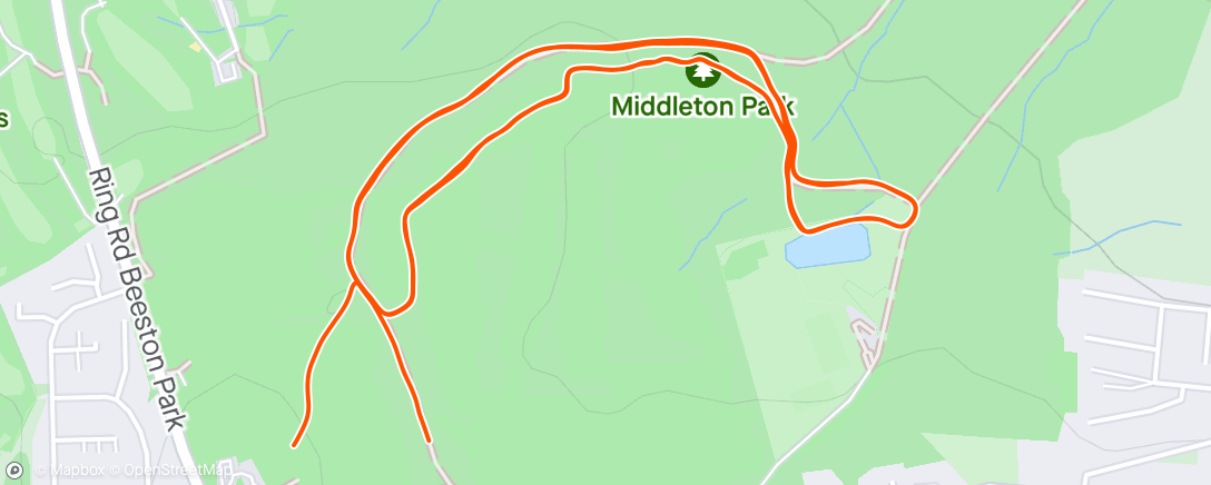 Map of the activity, Middleton Woods park run