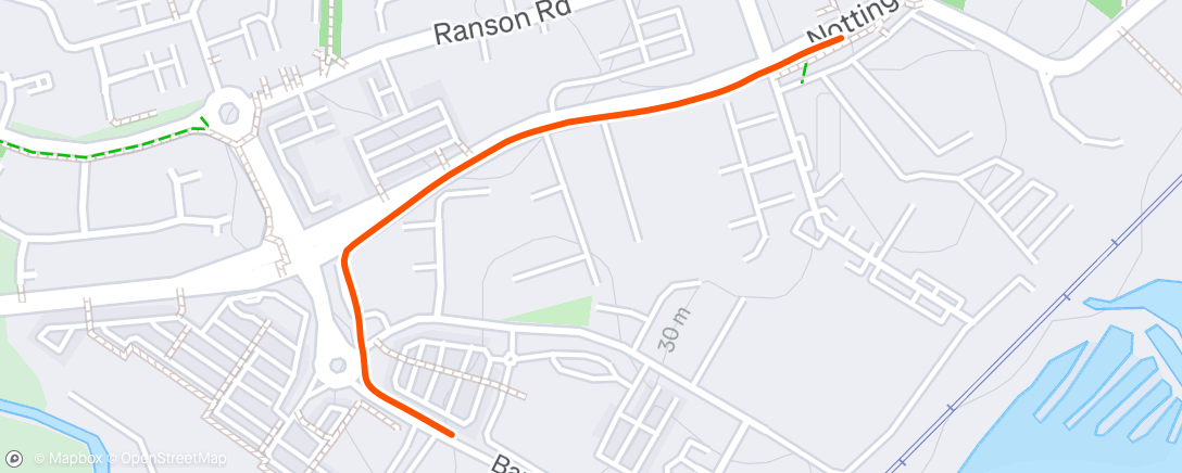 Map of the activity, Afternoon Walk