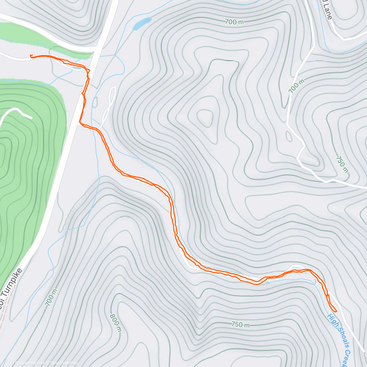 Map of the activity, High Shoals