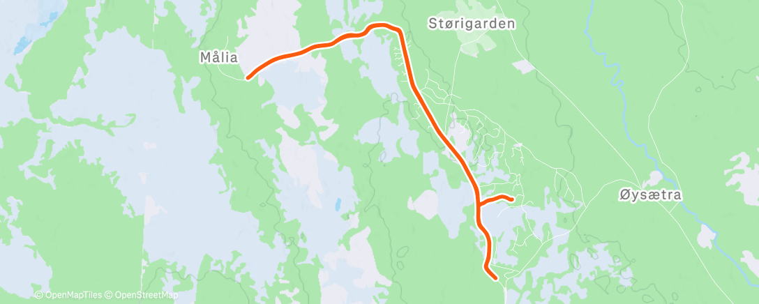 Карта физической активности (Afternoon Nordic Ski)