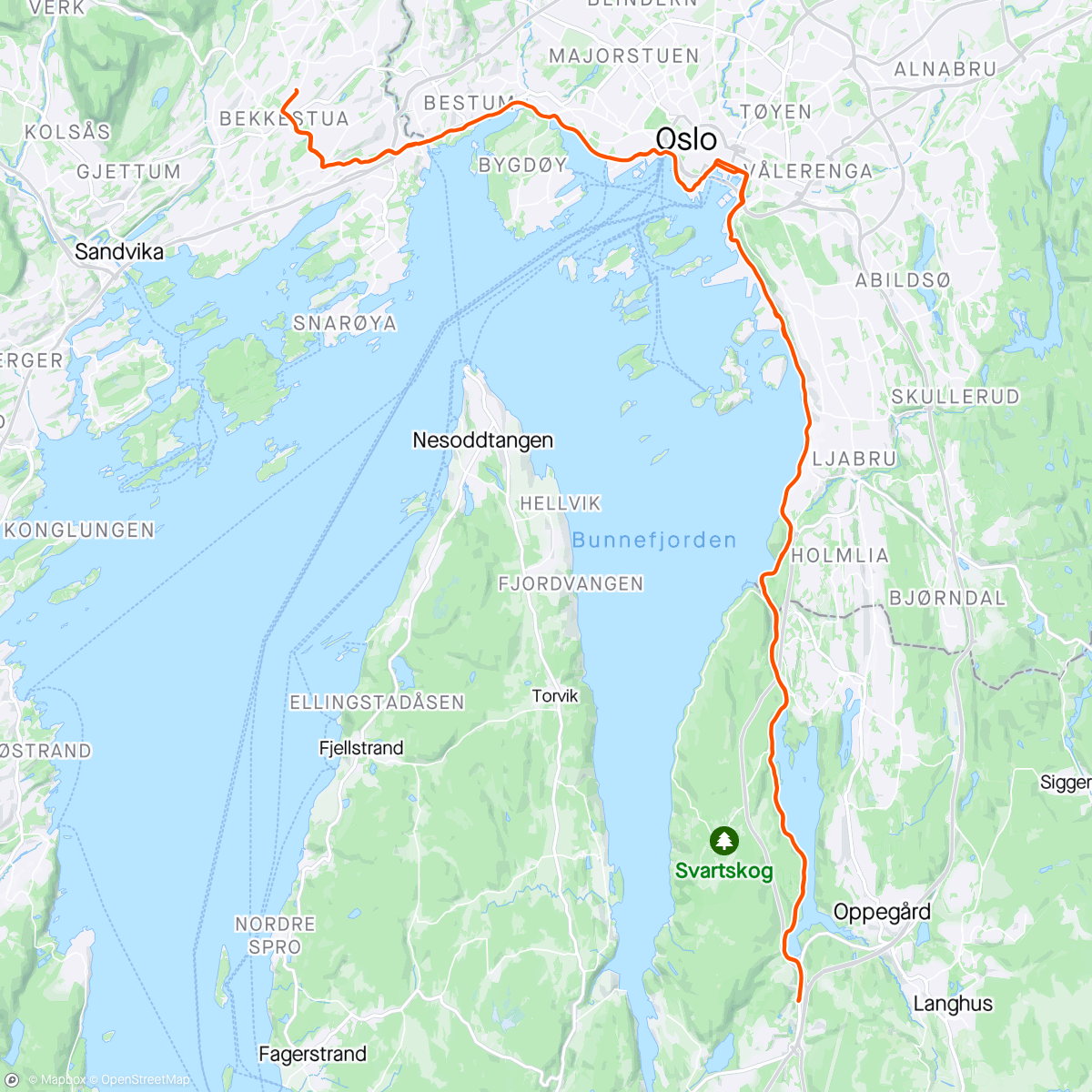 Map of the activity, Rullekjøring med HCK