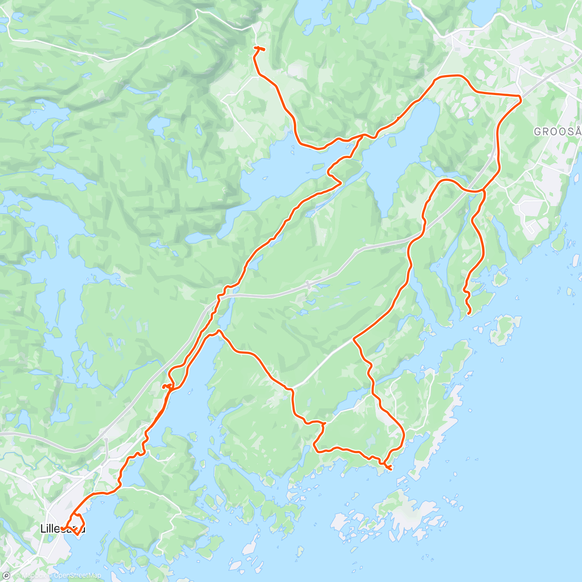 Map of the activity, Smaken av sommer; Grimstad, Reddal, Porke, Ugland, Geheb ❤️